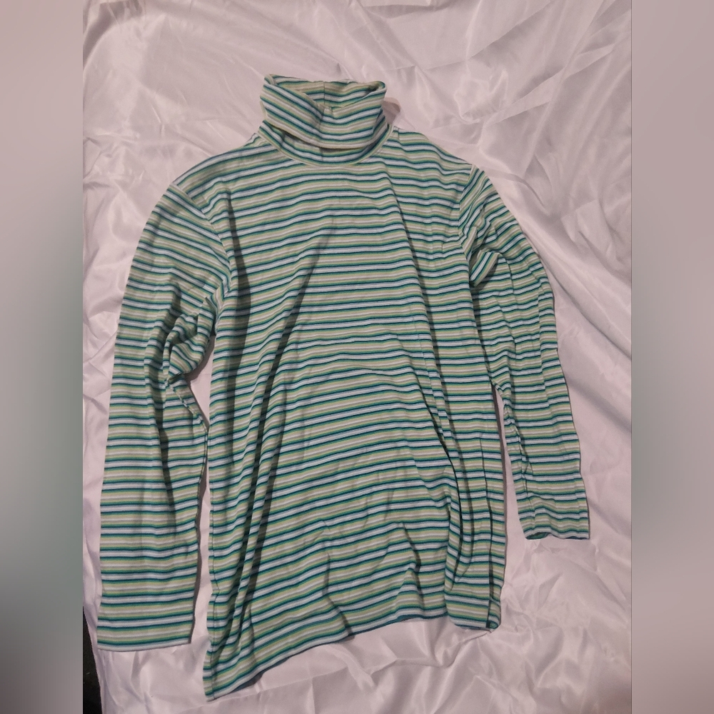 St. John's Bay Multicolor Striped Turtleneck